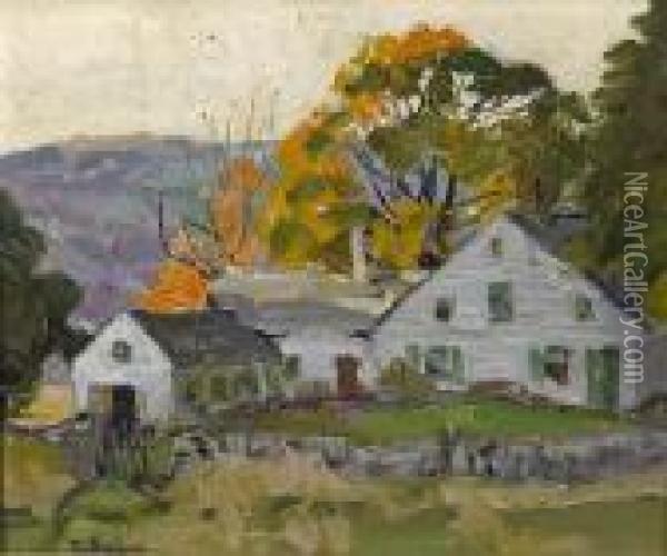 White Ranch House Oil Painting - George Gardner Symons