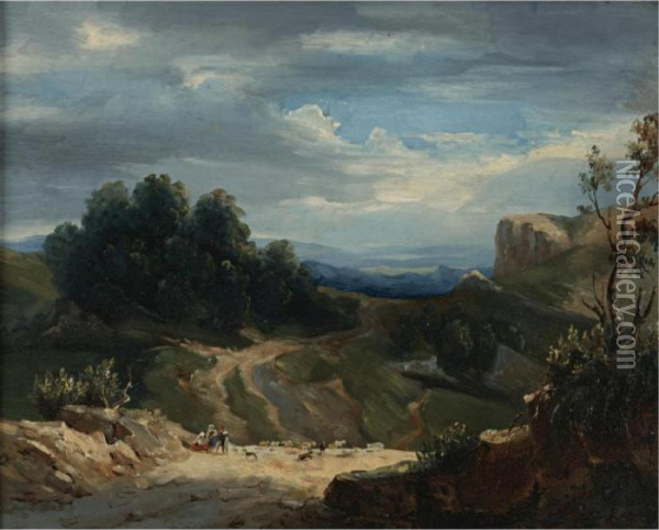 Landscape Oil Painting - Jean-Charles Joseph Remond