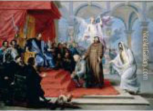 The Bilocation Of Saint Anthony Of Padua Oil Painting - Willem Van Herp