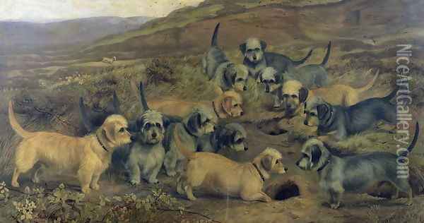 Yorkshire Dandies, 1889 Oil Painting - Lucy Waller
