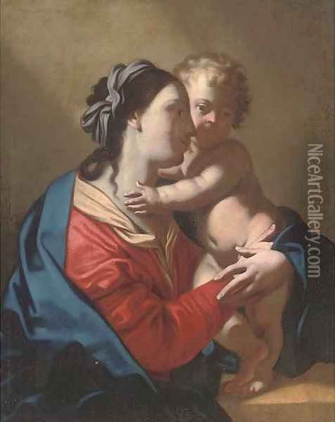 The Virgin and Child Oil Painting - Jean Tassel