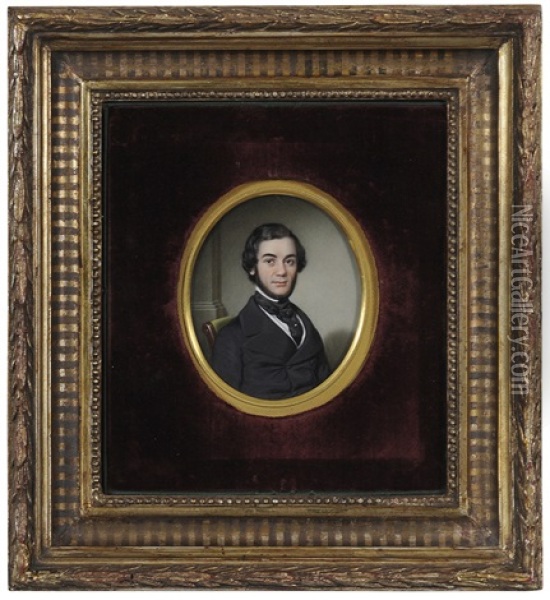 Portrait Of N.n. Wilkinson, New Orleans Oil Painting - John Wood Dodge