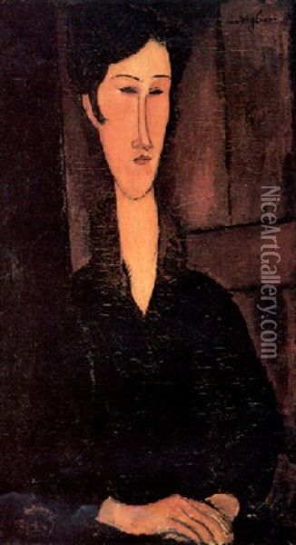 Ritratto Di Mme Zborowska Oil Painting - Amedeo Modigliani