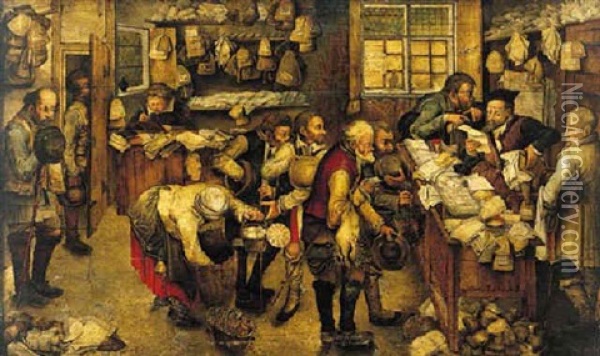 The Collector Of Tithes Oil Painting - Pieter Brueghel the Younger