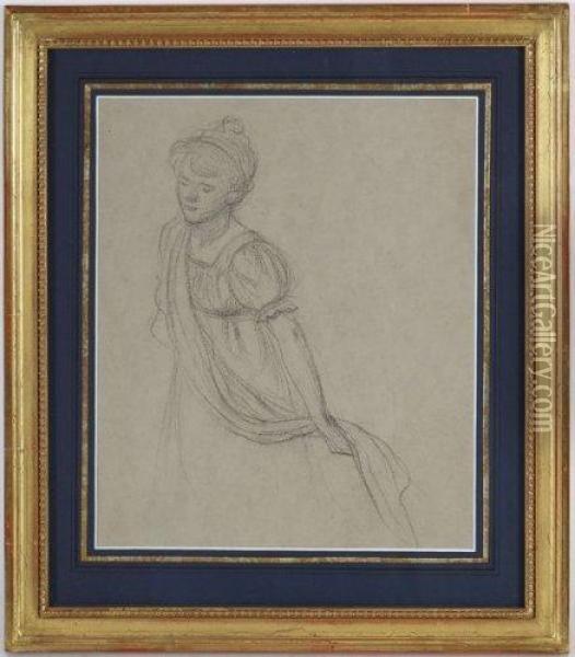 Etude De Jeune Femme Oil Painting - Gustave de Beaumont