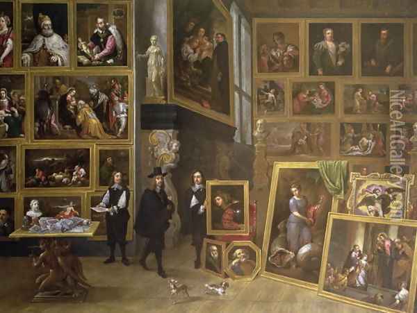 The Picture Gallery of Archduke Leopold Wilhelm 1614-61 Oil Painting - David The Younger Teniers