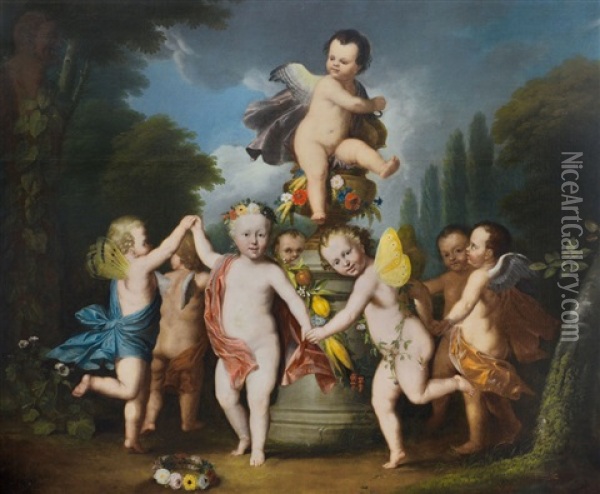 Allegoria Del Principe Carlo Francesco Oil Painting - Joseph Hickel