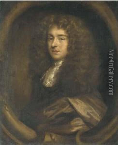 Portrait Of A Gentleman Oil Painting - John Greenhill