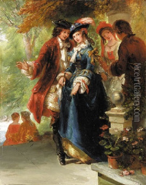 The Chivalrous Cavaliers Oil Painting - Henry Andrews