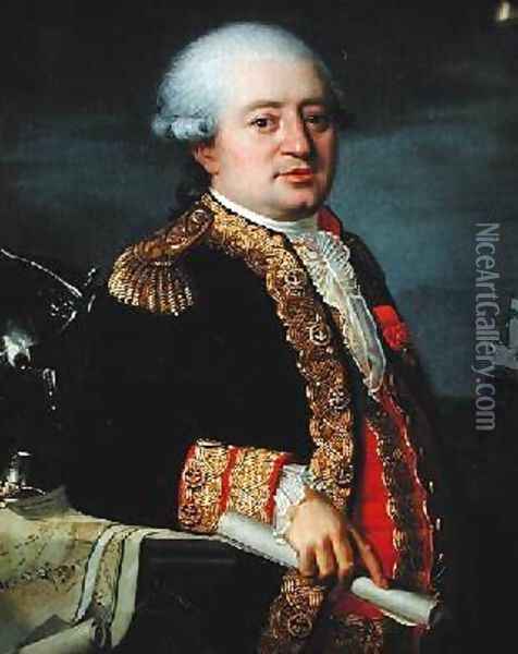 Portrait of the Comte de La Couldre de La Bretonniere Oil Painting - Robert-Jacques-Francois-Faust Lefevre
