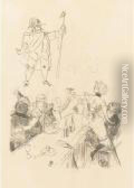 Le Suisse, Menu (d. 199; A. 223; W. 174; Adr. 198) Oil Painting - Henri De Toulouse-Lautrec