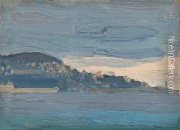 Untitled - On The Coast Oil Painting - Morton Livingston Schamberg