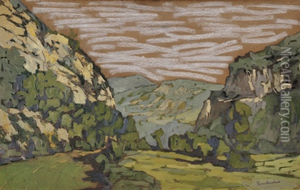Paysage De Montagne Oil Painting - Eugene Brouillard