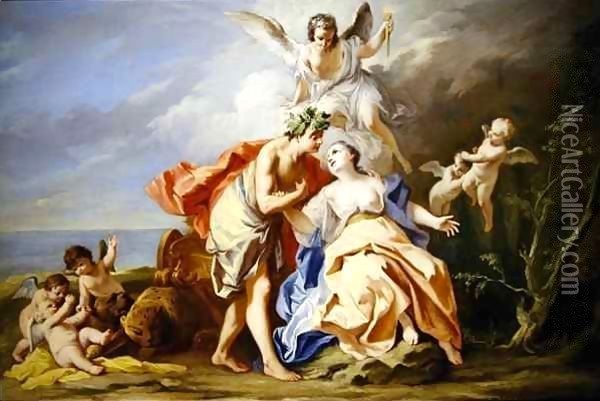 Bacchus and Ariadne Oil Painting - Jacopo (Giacomo) Amigoni