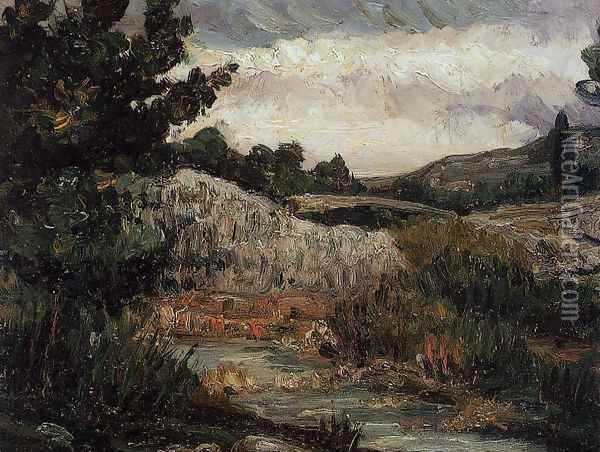 Landscape Mount Saint Victoire Oil Painting - Paul Cezanne