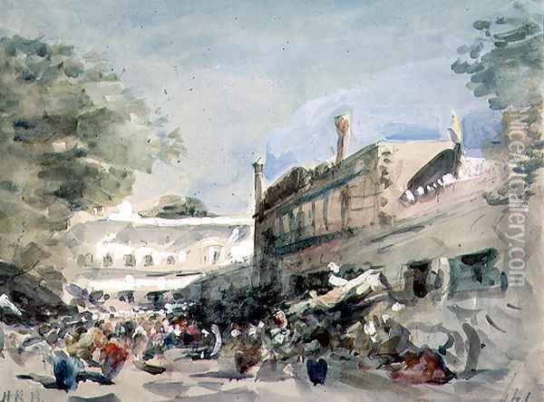 Street Scene in Delhi Oil Painting - Hercules Brabazon Brabazon