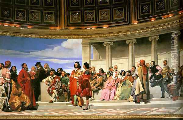 Hemicycle of the Ecole des Beaux-Arts I Oil Painting - Paul Delaroche