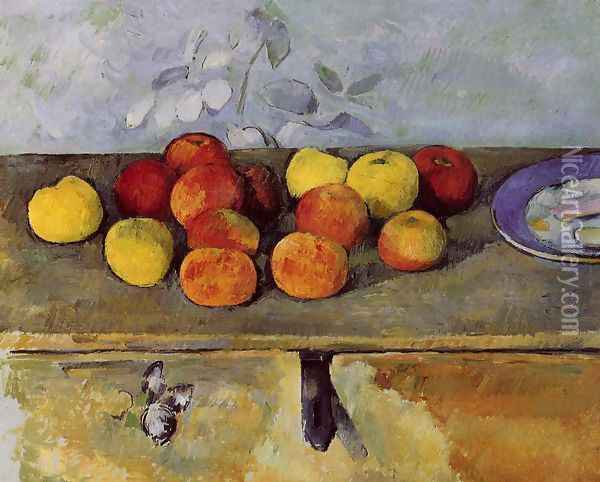 Apples And Biscuits Oil Painting - Paul Cezanne