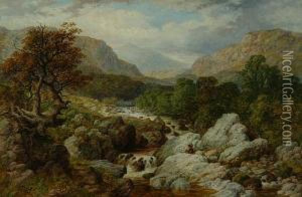 View Near Dolgelly, North Wales Oil Painting - Samuel Henry Baker