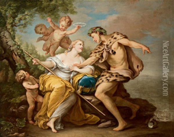 Bacchus Und Ariadne Oil Painting - Carle van Loo