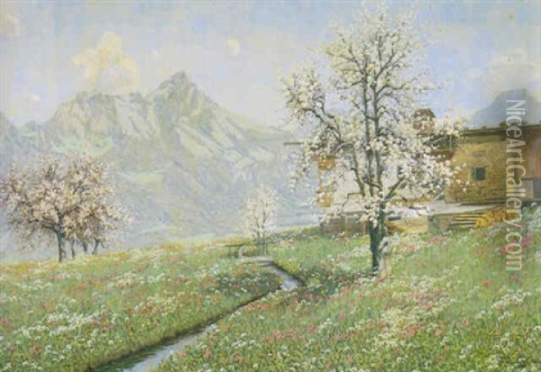 Spring Landscape Oil Painting - Philipp Graf