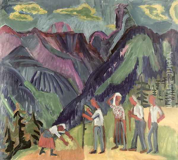 Bergheuer Oil Painting - Ernst Ludwig Kirchner