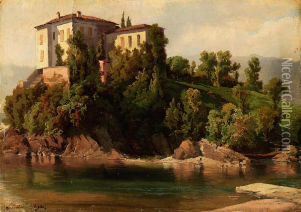 Villa Porro Lambertenghi Oil Painting - Salvatore Mazza