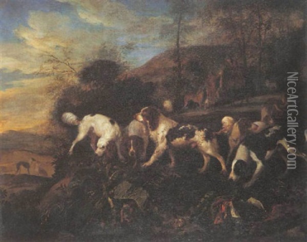 Meute De Chiens De Chasse A Courre Oil Painting - Adriaen Cornelisz Beeldemaker