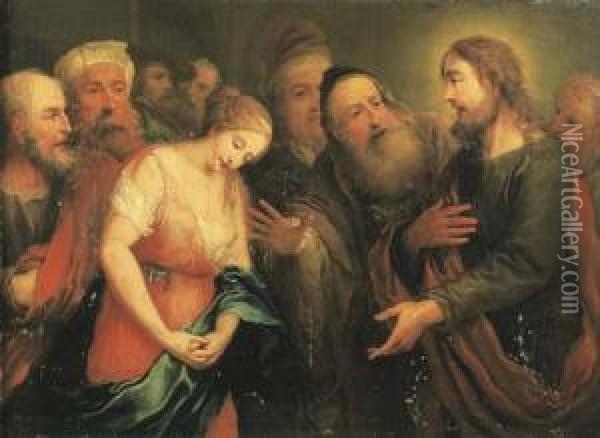 Cristo E La Samaritana Oil Painting - Andrea Celesti