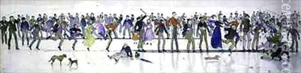 Winter Games Oil Painting - Charles Altamont Doyle