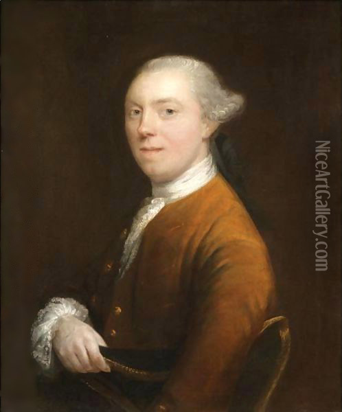 Portrait Of Captain Sharpe Oil Painting - Thomas Gainsborough