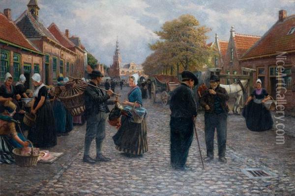 Zeeuwse Marktdag Oil Painting - Henri Houben