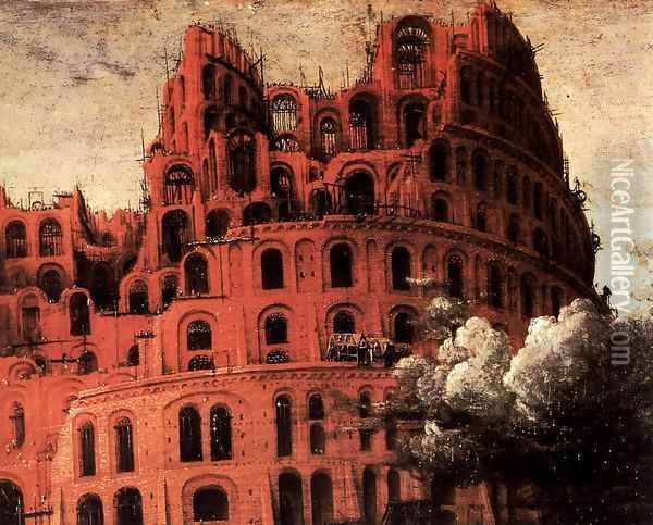 The 'Little' Tower of Babel (detail) 1564 Oil Painting - Jan The Elder Brueghel