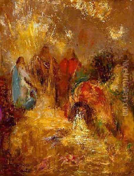 Christ And His Desciples Oil Painting - Odilon Redon