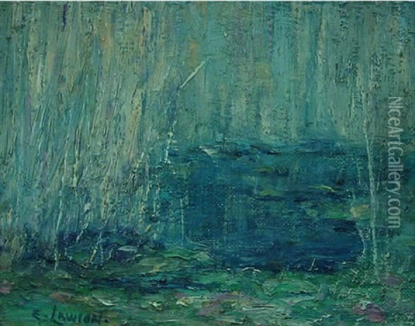 Swamp Willows Oil Painting - Ernest Lawson