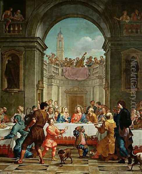 The Marriage at Cana 1723 Oil Painting - Bartolomeo Litterini