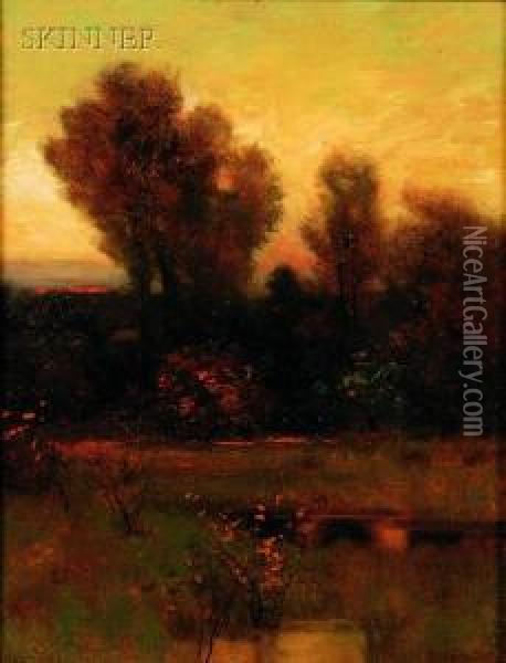 Evening Landscape Oil Painting - Ben Foster