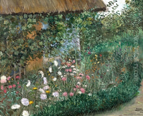 Sommerlicher Garten Oil Painting - Susanne Weichberger-Kloss
