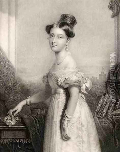 Princess Alexandrina Victoria of Saxe Coburg Oil Painting - Sir George Hayter