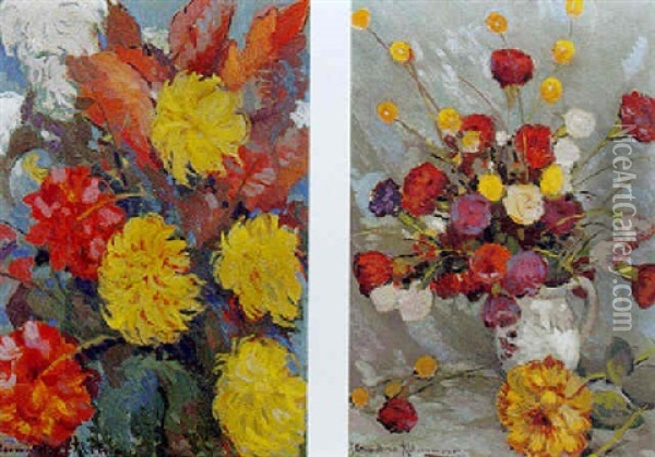 Vase De Fleurs Oil Painting - Alexandre Altmann
