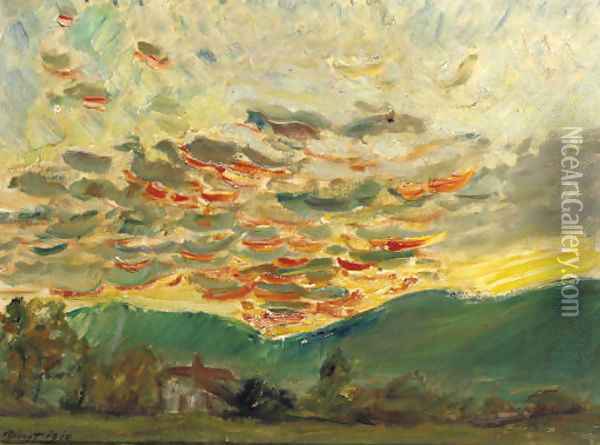 Sunset 2 Oil Painting - Max Slevogt
