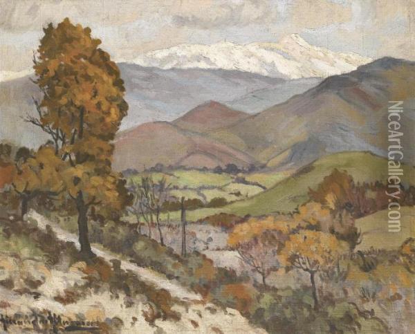 Mountain Landscape Oil Painting - Alexander Altmann