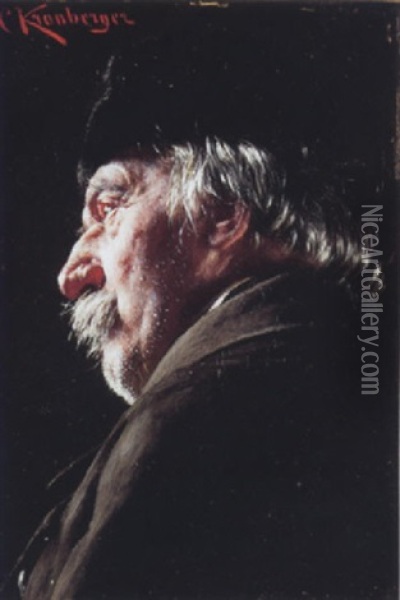 Portrat Eines Alten Mannes Oil Painting - Carl Kronberger