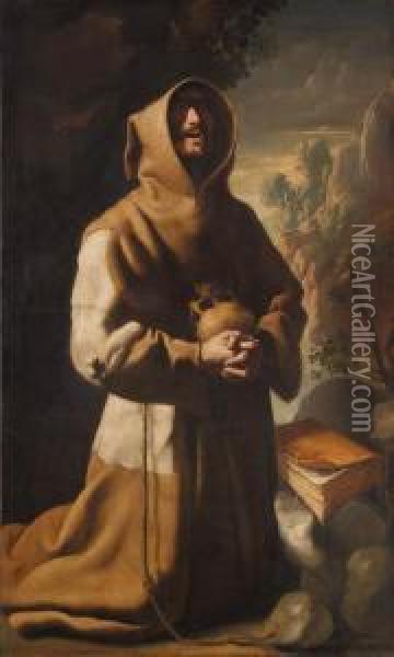 The Ecstasy Of Saint Francis Oil Painting - Francisco De Zurbaran