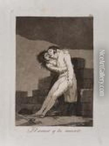 El Amor Y La Muerte Oil Painting - Francisco De Goya y Lucientes