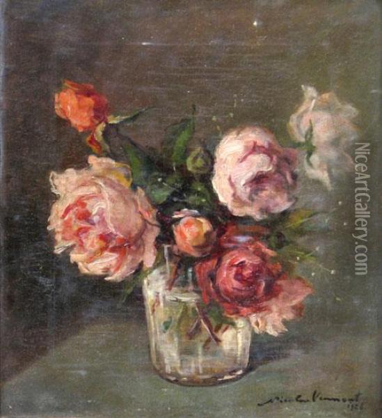 Trandafiri Oil Painting - Nicolas Vermont