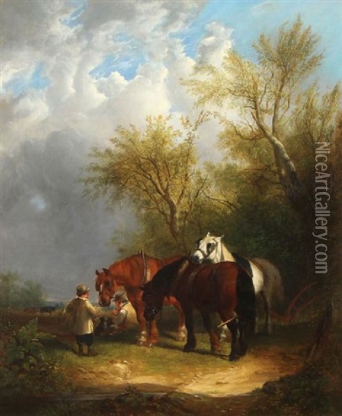 Noonday Rest Oil Painting - William Joseph Shayer