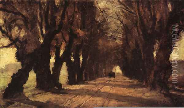 Road to Schleissheim Oil Painting - Theodore Clement Steele