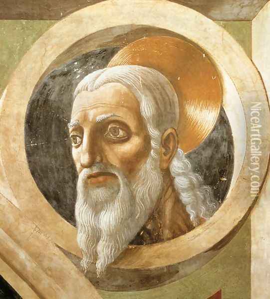 Head of Prophet-2 1443 Oil Painting - Paolo Uccello