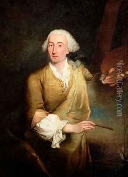 Portrait of Francesco Guardi 1712-93 Oil Painting - Pietro Longhi